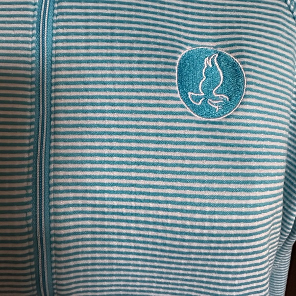 Kate Lord Quarter Zip Up Top With Kangaroo pocket. Size Large - Picture 3 of 7